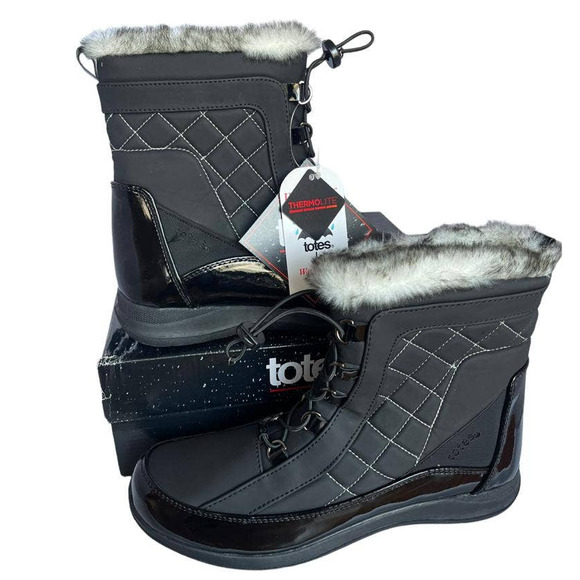 💎✨NEW IN BOX✨💎 Totes LISA Black Women's Boots - Picture 2 of 8